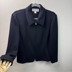 St. John Black Women's Jacket 10